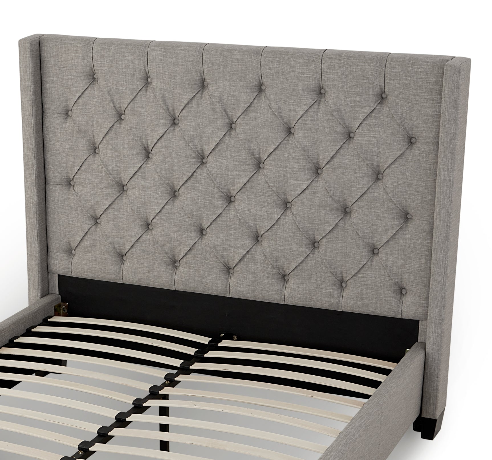 Verona Tufted Upholstered Headboard in Speckled Grey - Ornate Home