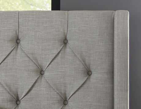 Verona Upholstered Footboard Full Storage Bed in Speckled Grey - Ornate Home