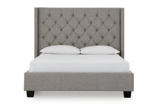 Verona Upholstered Footboard Full Storage Bed in Speckled Grey - Ornate Home