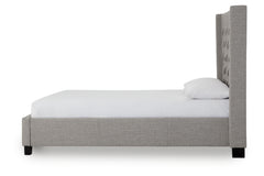 Verona Upholstered Footboard Full Storage Bed in Speckled Grey - Ornate Home