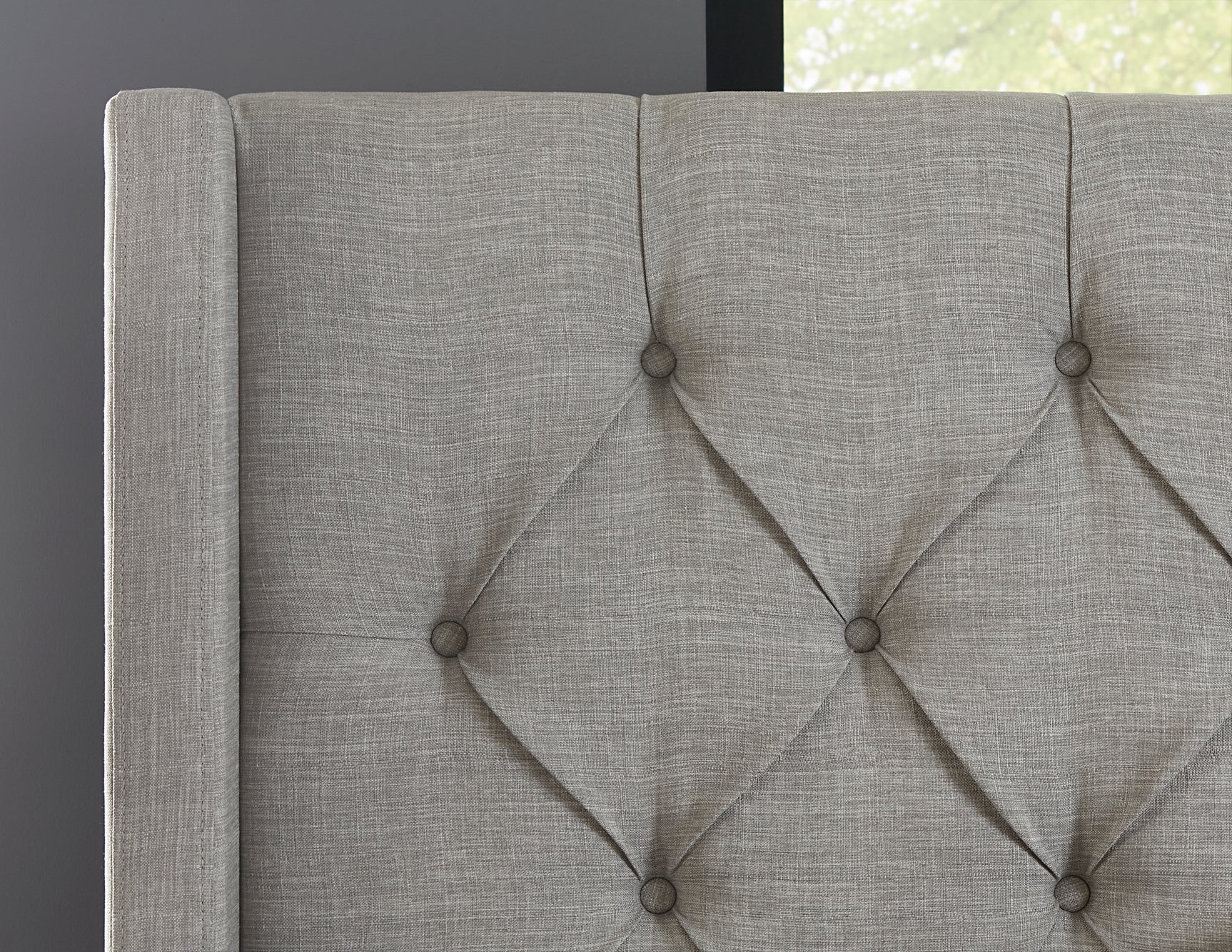 Verona Upholstered Platform Bed in Speckled Grey - Ornate Home