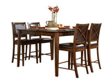 Verona Wire Brushed Amber 5-piece Dinig Table Set - Ornate Home