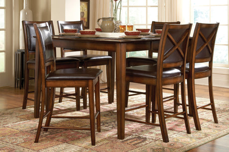 Verona Wire Brushed Amber Counter Height Table - Ornate Home