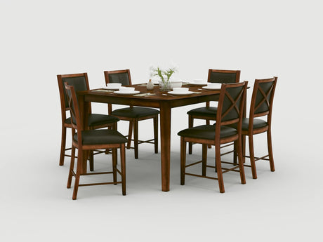 Verona Wire Brushed Amber Counter Height Table - Ornate Home