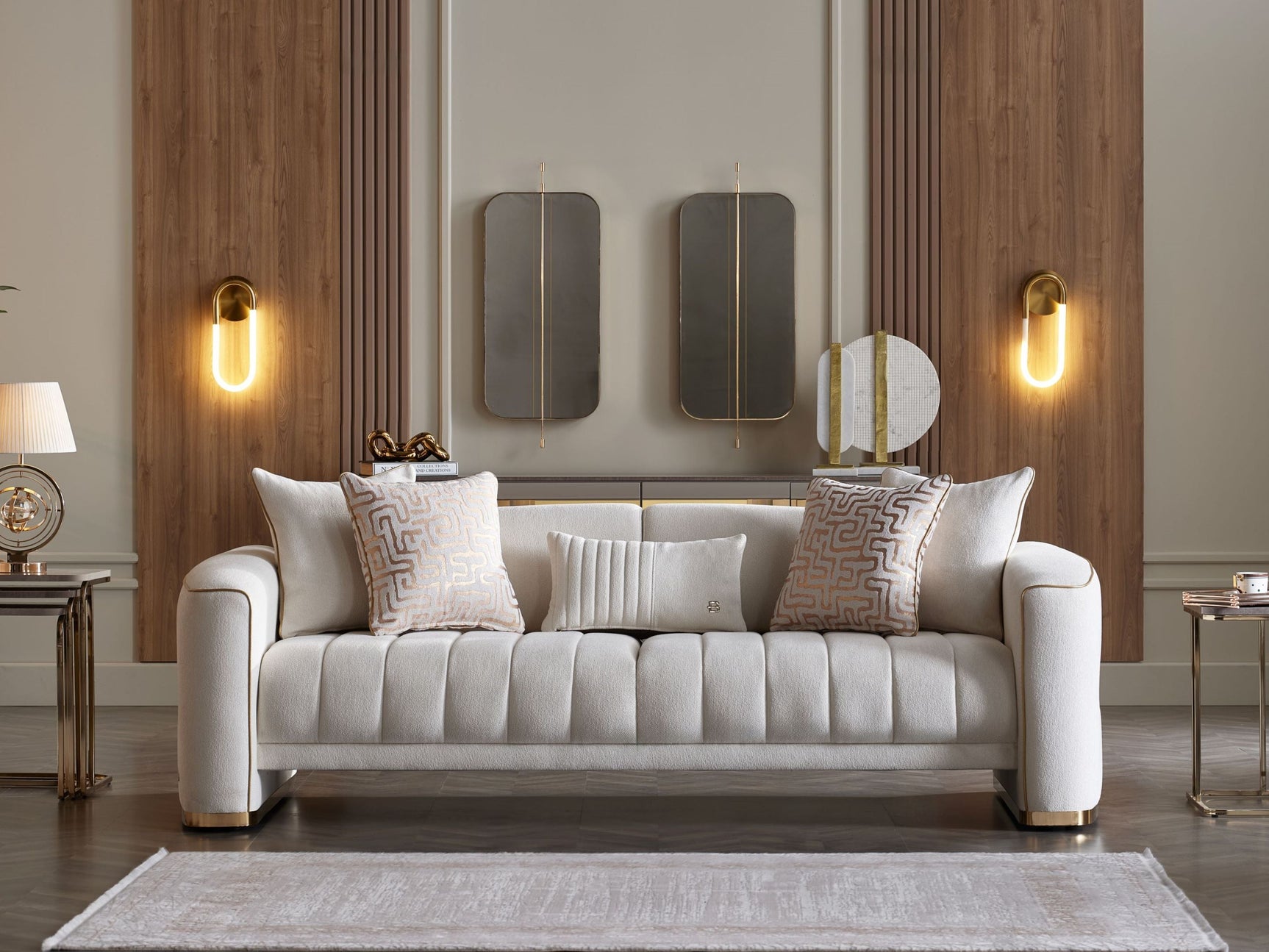 Veronica Cream Living Room Set - Ornate Home