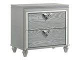 Veronica Light Silver Nightstand - Ornate Home