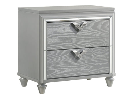 Veronica Light Silver Nightstand - Ornate Home
