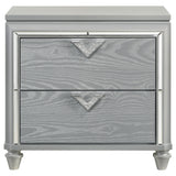Veronica Light Silver Nightstand - Ornate Home