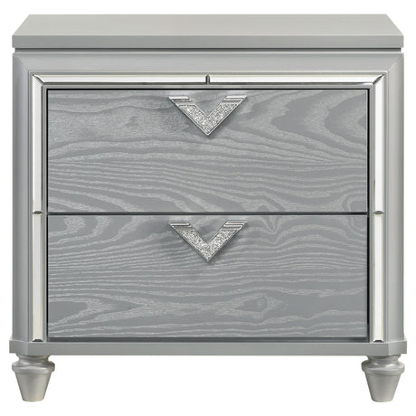Veronica Light Silver Nightstand - Ornate Home