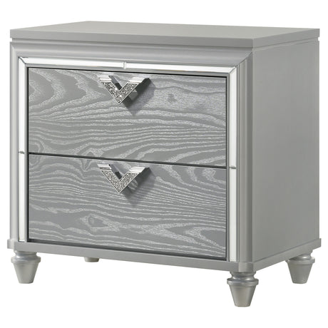 Veronica Light Silver Nightstand - Ornate Home