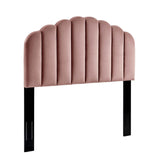 Veronique Dusty Rose Performance Velvet Full/Queen Headboard - Ornate Home