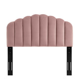 Veronique Dusty Rose Performance Velvet Full/Queen Headboard - Ornate Home