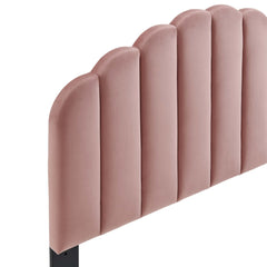 Veronique Dusty Rose Performance Velvet Full/Queen Headboard - Ornate Home
