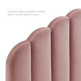 Veronique Dusty Rose Performance Velvet Full/Queen Headboard - Ornate Home