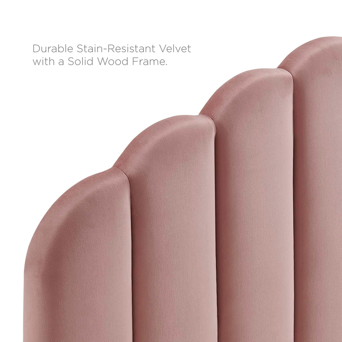 Veronique Dusty Rose Performance Velvet Full/Queen Headboard - Ornate Home