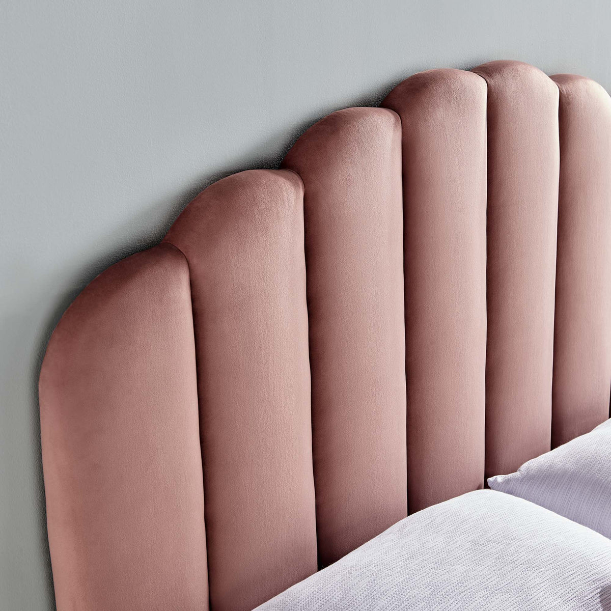 Veronique Dusty Rose Performance Velvet Full/Queen Headboard - Ornate Home