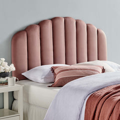 Veronique Dusty Rose Performance Velvet Twin Headboard - Ornate Home