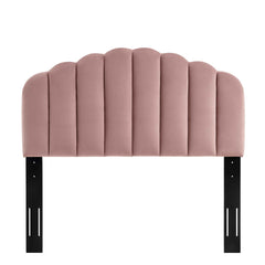 Veronique Dusty Rose Performance Velvet Twin Headboard - Ornate Home
