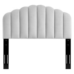 Veronique Light Gray Performance Velvet Full/Queen Headboard - Ornate Home