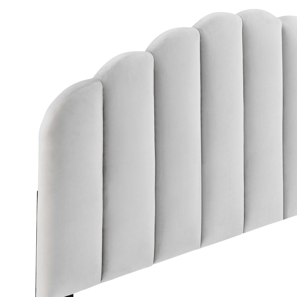 Veronique Light Gray Performance Velvet Full/Queen Headboard - Ornate Home