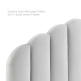 Veronique Light Gray Performance Velvet Full/Queen Headboard - Ornate Home