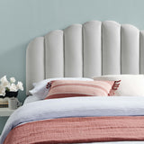 Veronique Light Gray Performance Velvet Full/Queen Headboard - Ornate Home