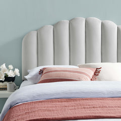 Veronique Light Gray Performance Velvet Full/Queen Headboard - Ornate Home