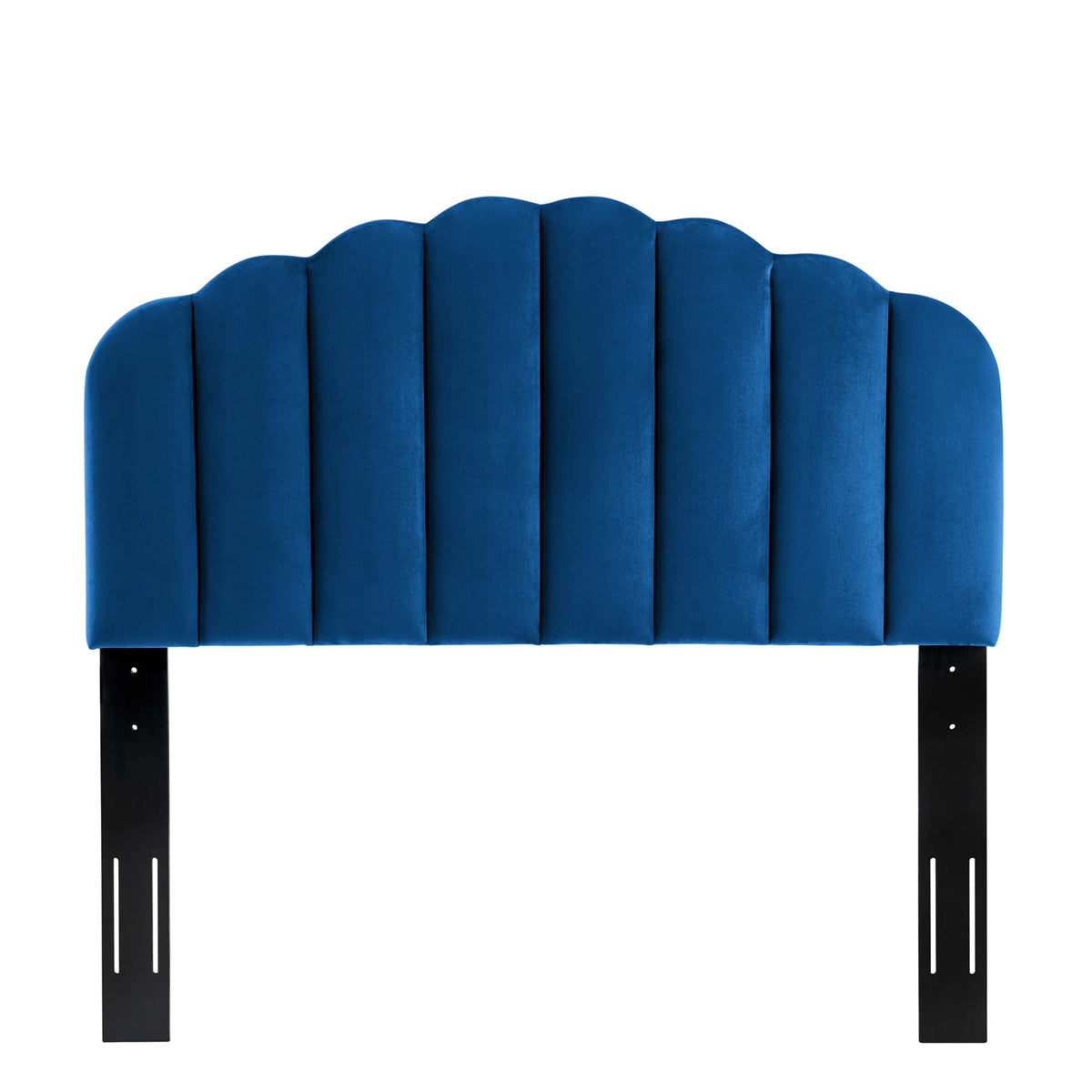 Veronique Navy Performance Velvet Full/Queen Headboard - Ornate Home