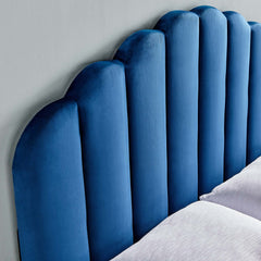 Veronique Navy Performance Velvet Full/Queen Headboard - Ornate Home