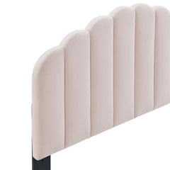 Veronique Pink Performance Velvet Full/Queen Headboard - Ornate Home
