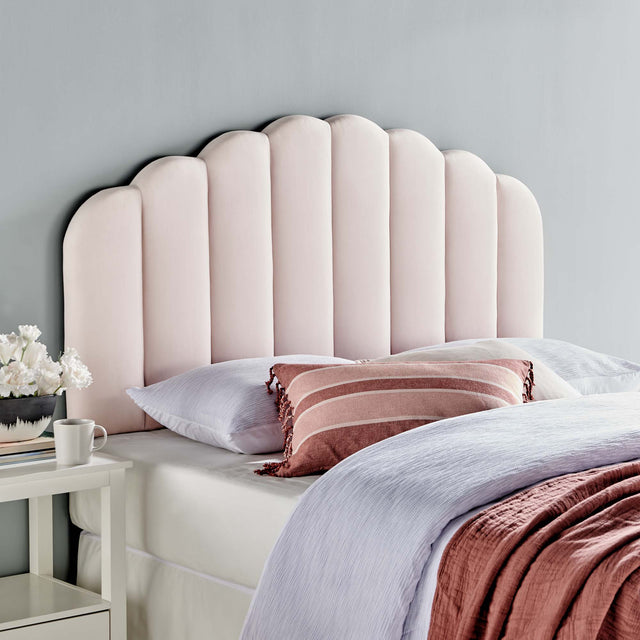 Veronique Pink Performance Velvet Twin Headboard - Ornate Home