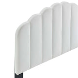 Veronique White Performance Velvet Full/Queen Headboard - Ornate Home