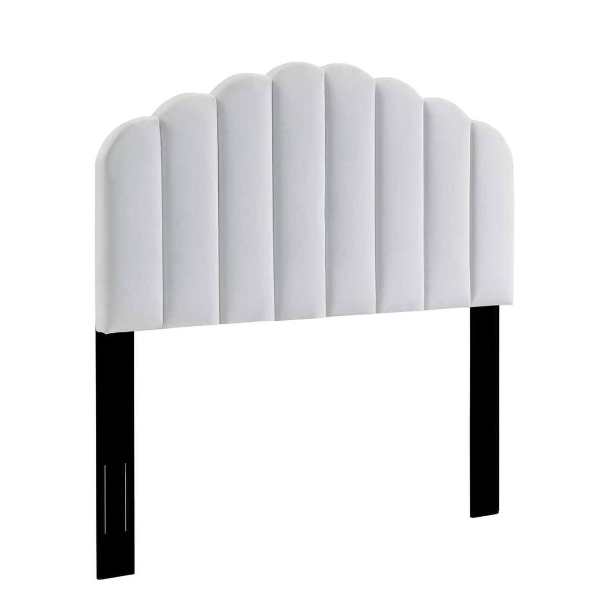 Veronique White Performance Velvet Twin Headboard - Ornate Home