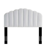 Veronique White Performance Velvet Twin Headboard - Ornate Home