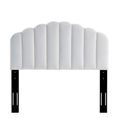 Veronique White Performance Velvet Twin Headboard - Ornate Home