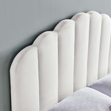 Veronique White Performance Velvet Twin Headboard - Ornate Home