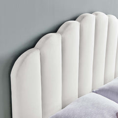 Veronique White Performance Velvet Twin Headboard - Ornate Home