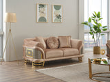 Versace Beige 3-pieces (Sofa & Loveseat & Chair) Living Room Set