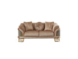 Versace Beige 3-pieces (Sofa & Loveseat & Chair) Living Room Set