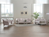 Versace Light Grey 3-pieces (Sofa & Loveseat & Chair) Living Room Set