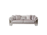 Versace Light Grey 3-pieces (Sofa & Loveseat & Chair) Living Room Set