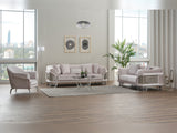Versace Light Grey 3-pieces (Sofa & Loveseat & Chair) Living Room Set