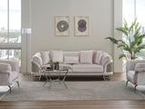 Versace Light Grey Stationary Sofa