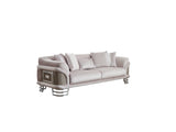 Versace Light Grey Stationary Sofa