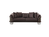 Versace Dark Grey 3-pieces (Sofa & Loveseat & Chair) Living Room Set