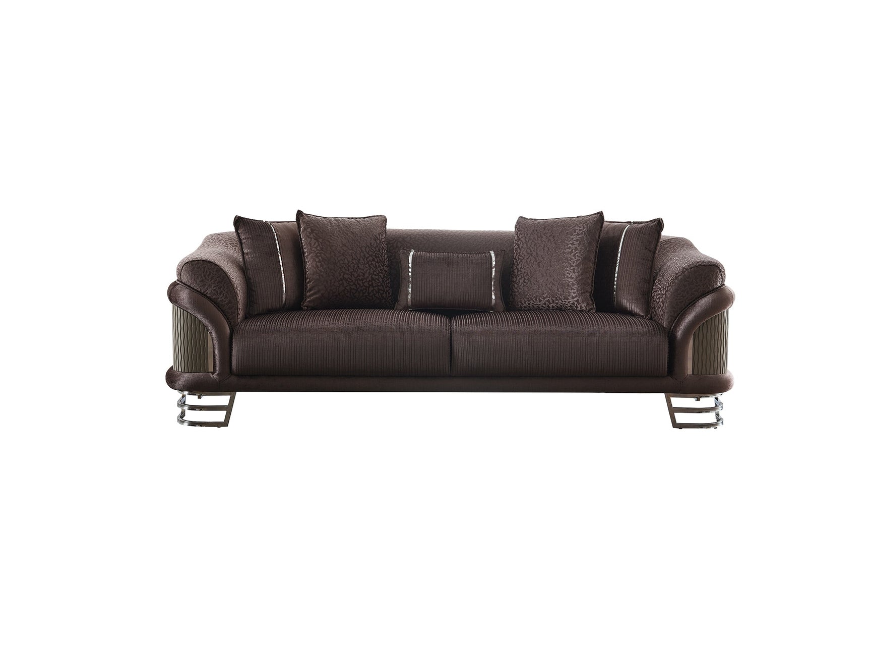 Versace Dark Grey 3-pieces (Sofa & Loveseat & Chair) Living Room Set