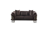 Versace Dark Grey 3-pieces (Sofa & Loveseat & Chair) Living Room Set