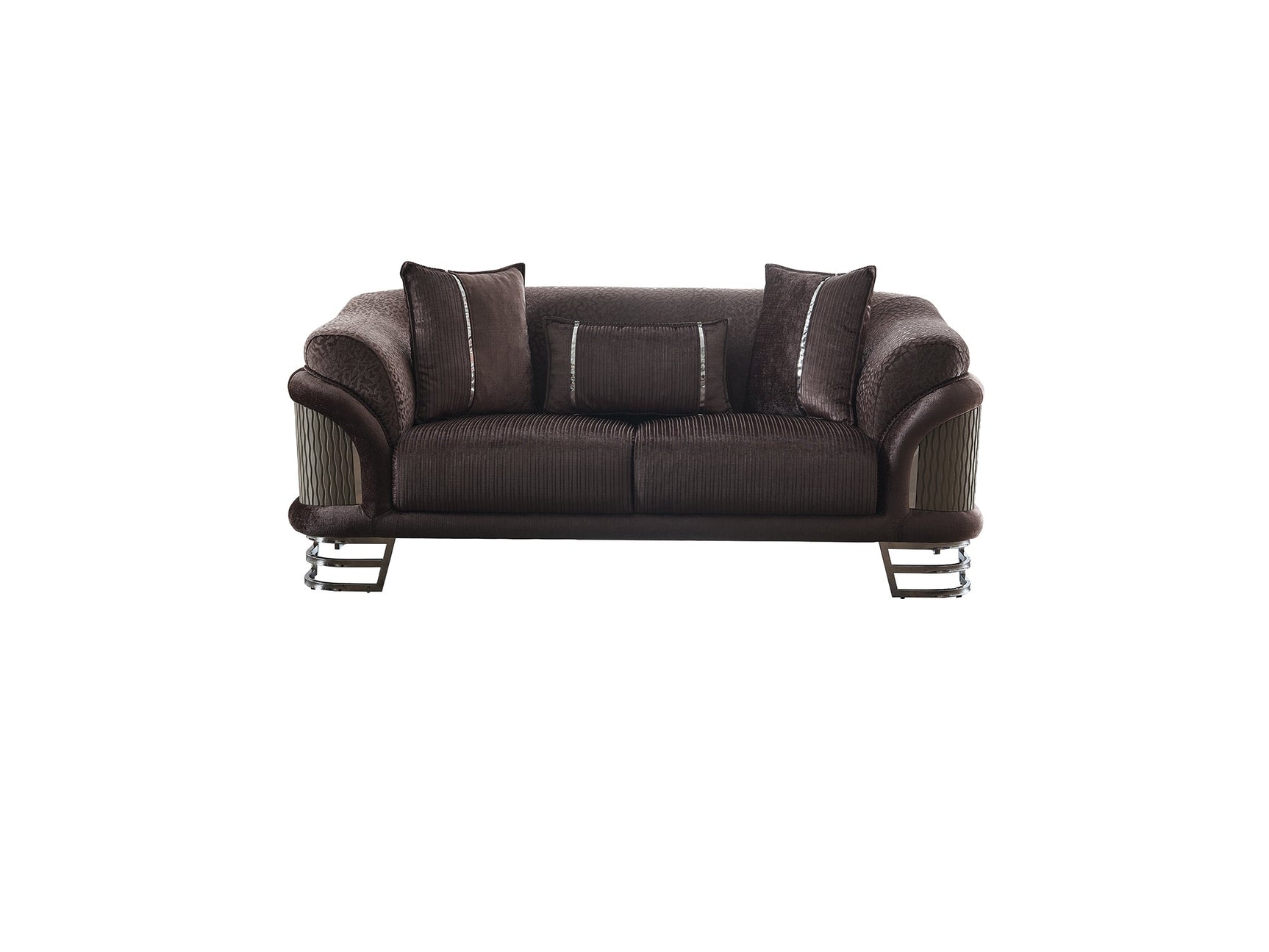 Versace Dark Grey 3-pieces (Sofa & Loveseat & Chair) Living Room Set