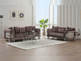 Versace Dark Grey 3-pieces (Sofa & Loveseat & Chair) Living Room Set