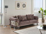 Versace Dark Grey 3-pieces (Sofa & Loveseat & Chair) Living Room Set